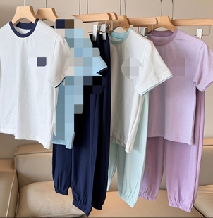 包邮男童夏季女宝短袖T恤+长裤子休闲运动两件套装轻薄透气中大童