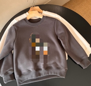 男童加绒卫衣女宝加厚上衣保暖洋气年服120 冬季 170百搭绒衫 包邮