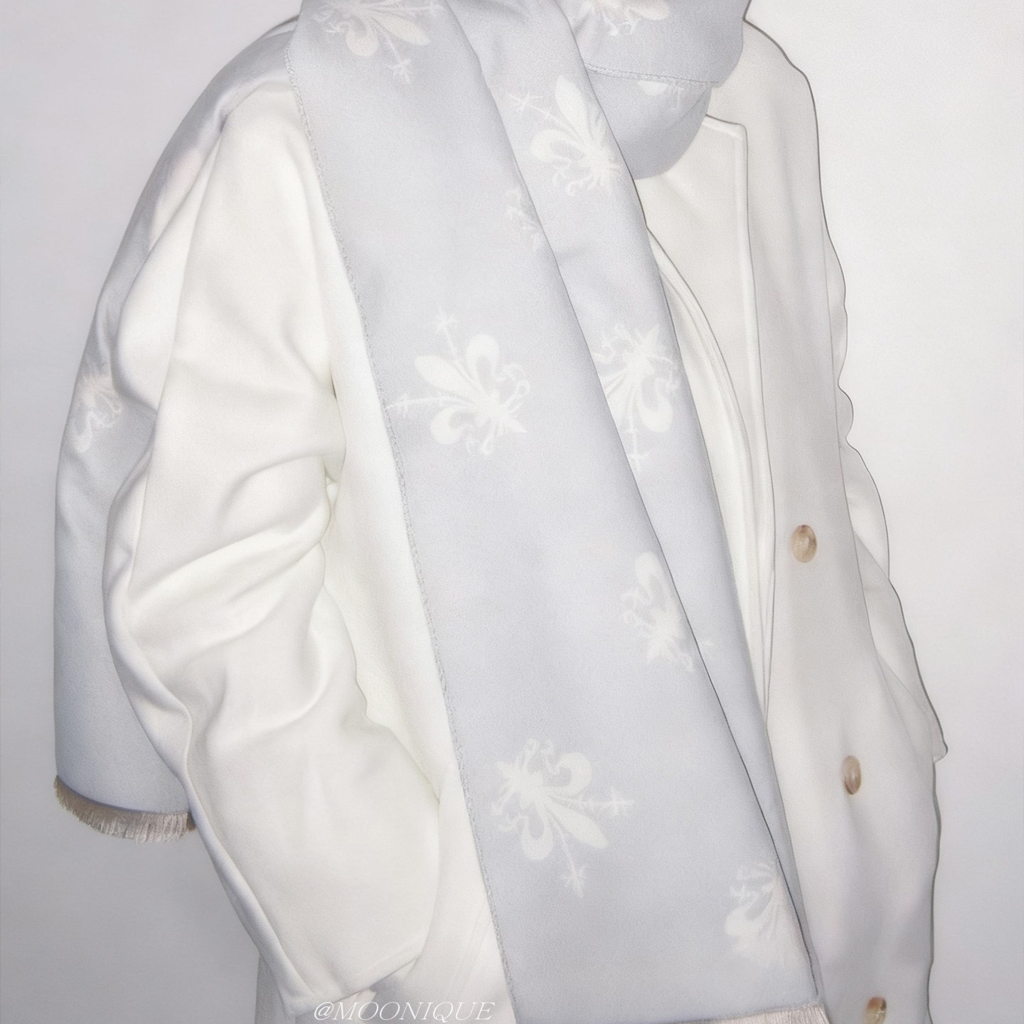 超多颜色!佛罗伦萨灰色鸢尾花围巾2025新款仿羊绒围脖长款氛围感