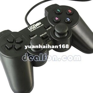 USB Double Shock PC Computer Wired Game Controller Joystick