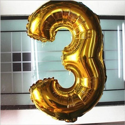 40 Inch Golden And Silver Foil Large Helium Number Balloons