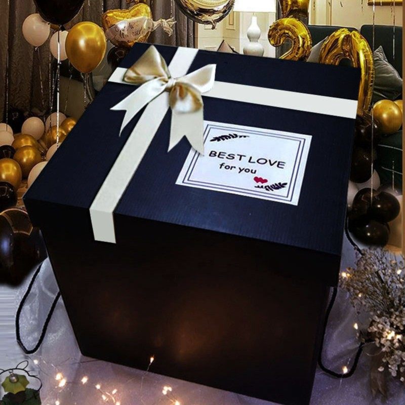 包邮正方形黑色礼盒 大号礼品盒 零食礼盒 黑色礼物盒子包装盒,包装,礼品盒,淘宝优惠券,粉丝福利购,淘宝优惠卷