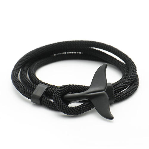 鲸鱼尾手链男手工编织手绳