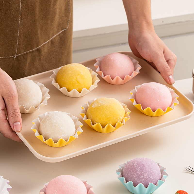 雪媚娘纸托烘焙小纸杯蛋糕一次性油纸托底托包装雪梅娘青团面包盒