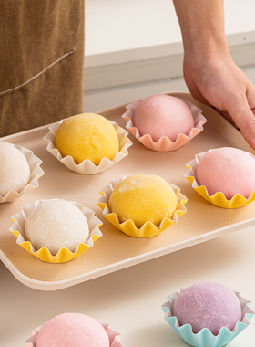 雪媚娘纸托烘焙小纸杯蛋糕一次性油纸托底托包装雪梅娘青团面包盒