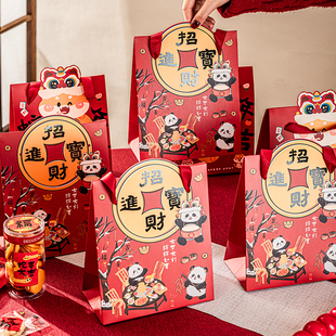 2026马年新年手提袋礼盒空盒子糖果雪花酥烘焙饼干包装盒过年礼品