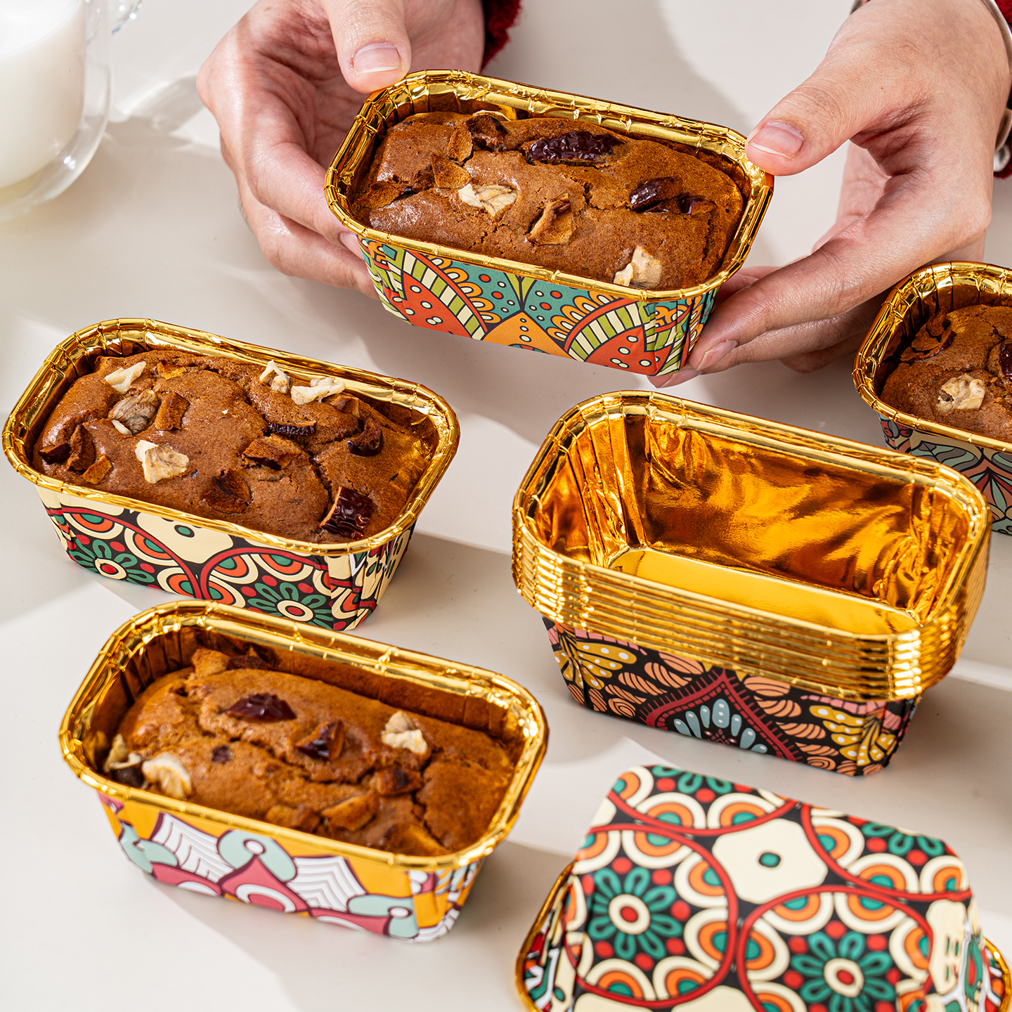 纸杯蛋糕模具枣糕烘焙纸托长方形