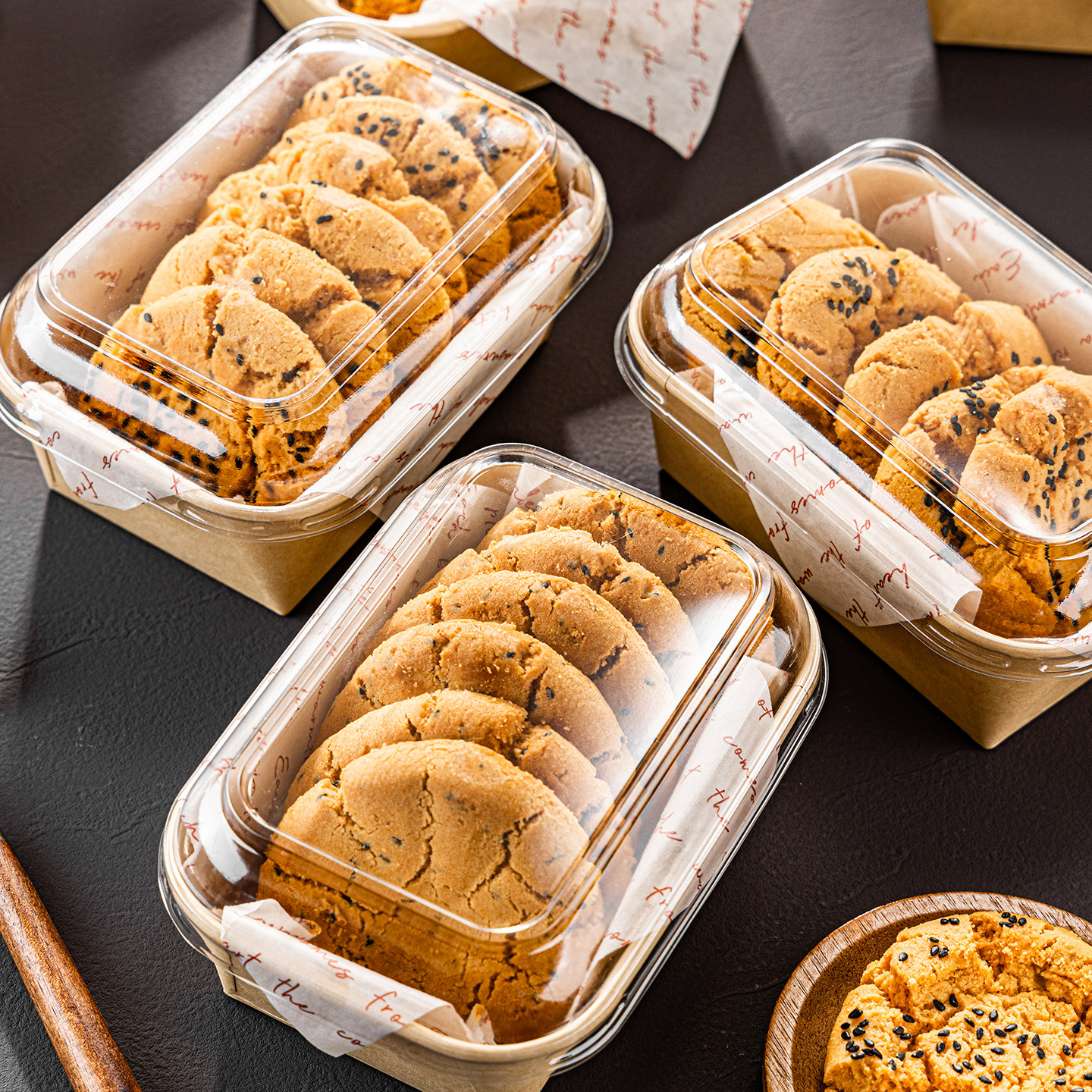 桃酥包装盒中式糕点饼干点心盒子长方形烘焙老婆饼手工酥打包专用