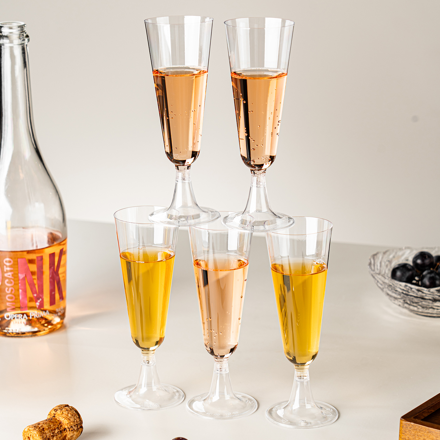 一次性高脚杯慕斯杯甜品台透明塑