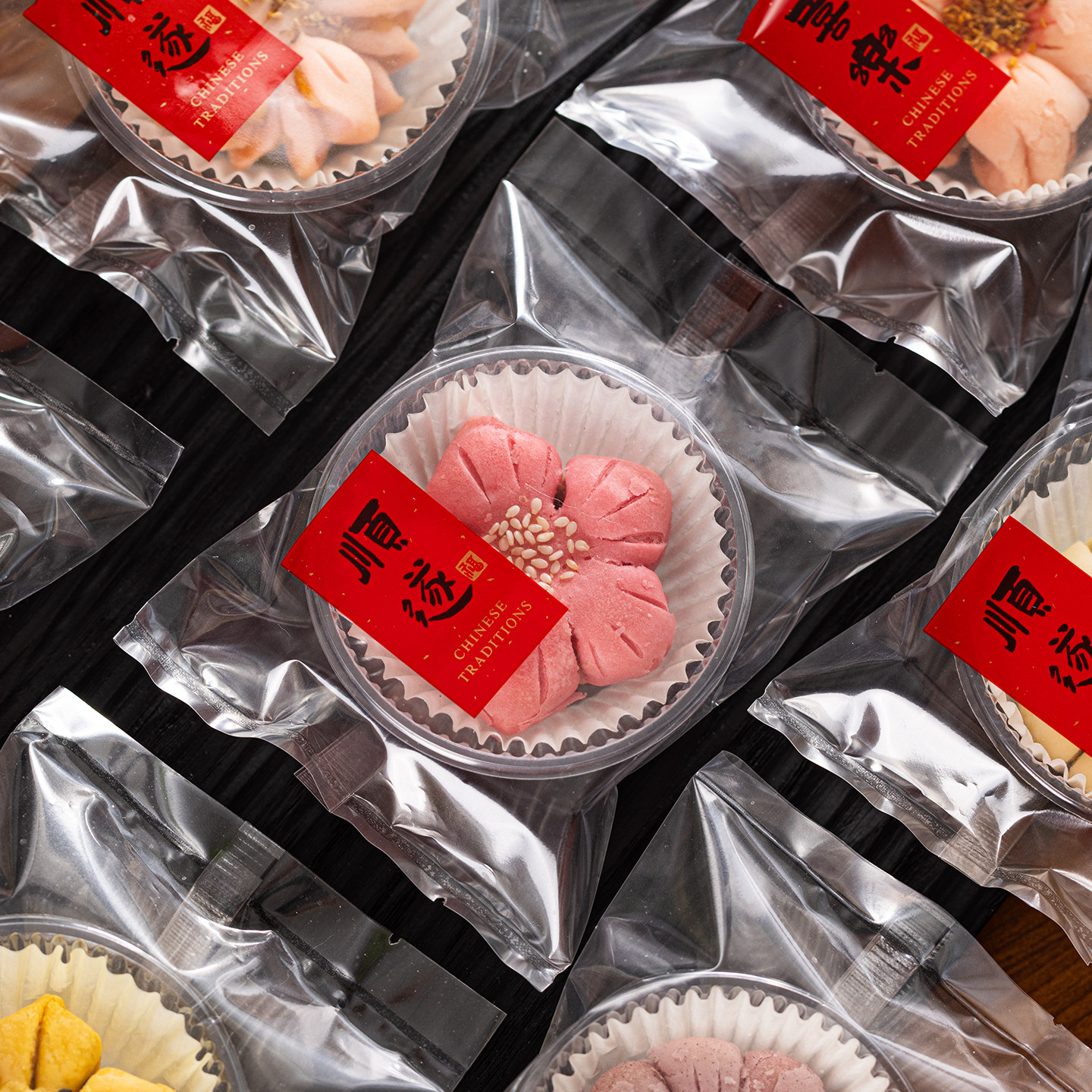 桃酥包装袋带托蛋黄酥袋子机封袋