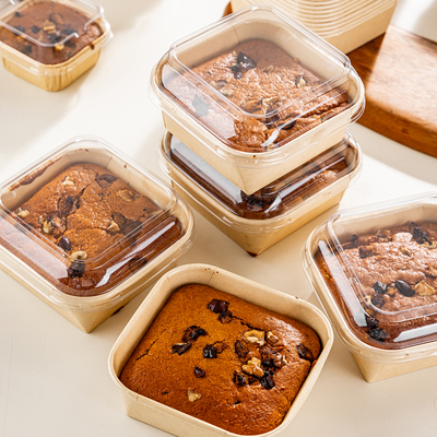 纸杯蛋糕方形包装盒一次性纸托