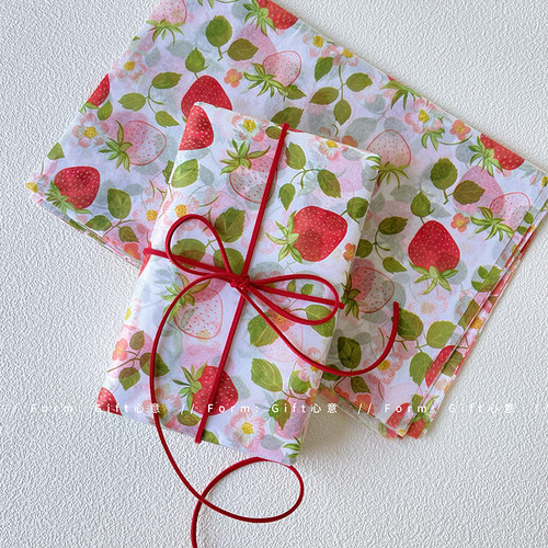 ins小清新治愈粉玉草莓雪梨纸