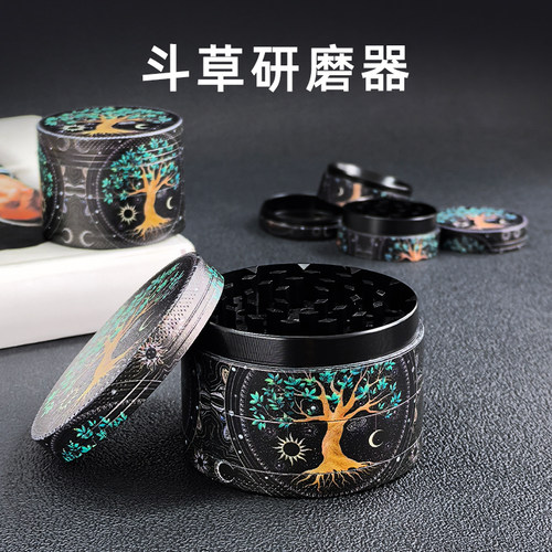 斗草研磨器手摇式香料斗粮磨烟器
