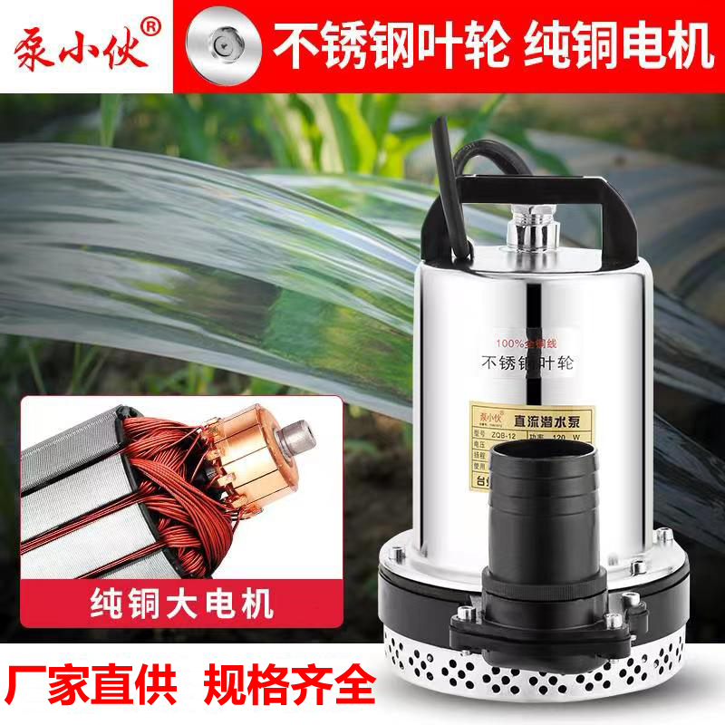 直流12v电瓶船用48伏无刷潜水泵