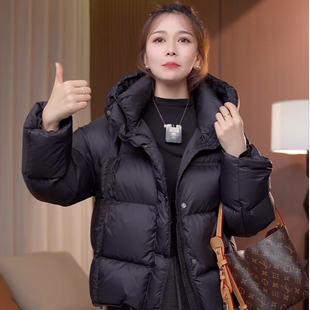 泡芙羽绒服外套宽松保暖女短款时尚百搭立领羽绒服