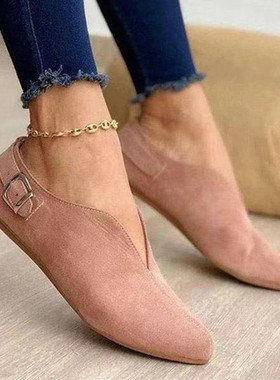 2021 women flat shoes laides single shoes plus size 43女单鞋