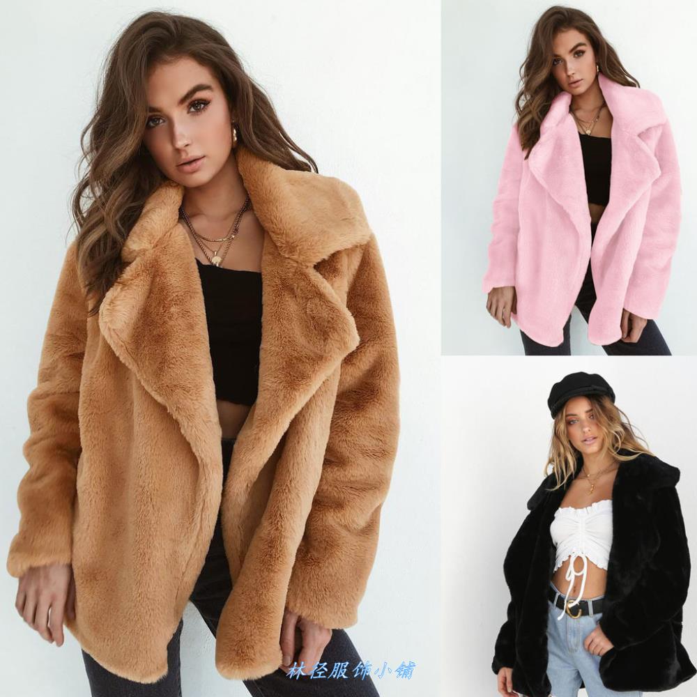 2019 women long fur coat jacket ladies winter coats jackets