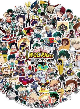 100pcs My Hero Academia Suitcase Stickers Laptop Skateboard