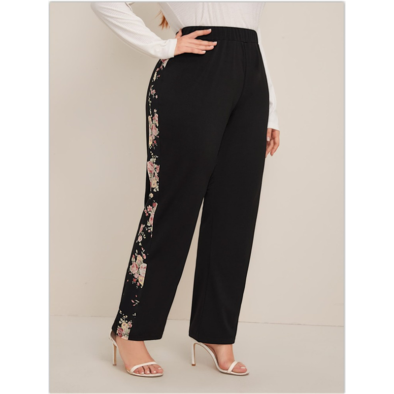 plus size women trousers XL-4XL big ladies print pants大码裤