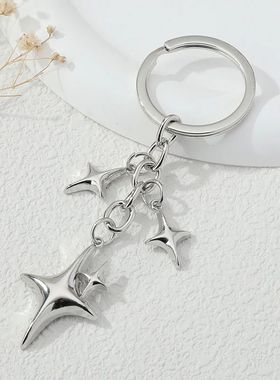 Y2K Keycha Star Moon Metal Key Rings For Women Men Friendshi