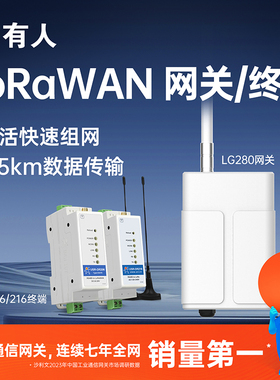 有人室外LoRaWAN网关LoRa无线模块lora dtu数传终端DR206-CN470