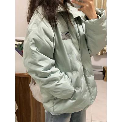 短款羽绒服女2025冬季新款轻薄菱格立领白鸭绒小个子情侣学生外套