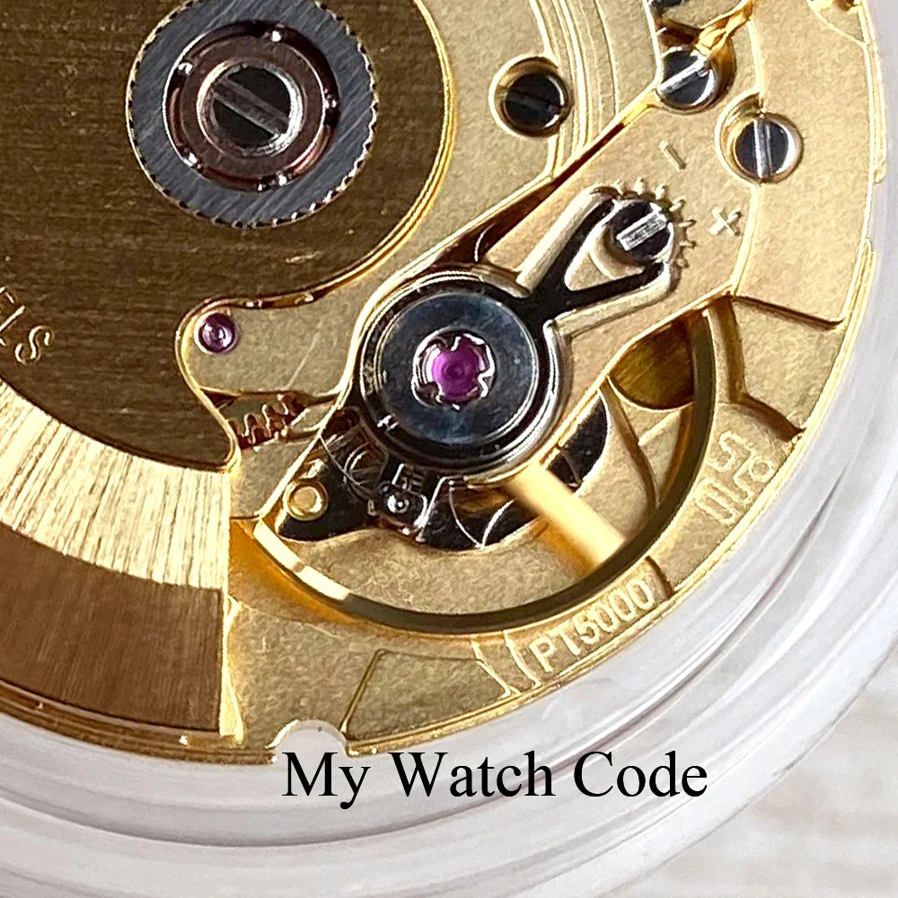 全新重庆PT5000机芯代替ETA2824 2824-2手表机芯日历金色带刻字