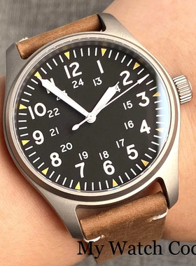 钛合金20Bar NH35A PT5000潜水自动飞行员手表男士Tandorio