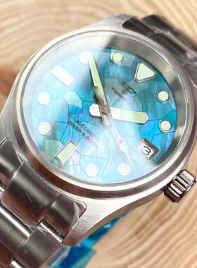 Tandorio 潜水手表200米防水野外手表NH35 36mm女士男士机械腕表