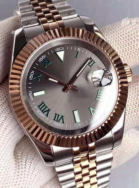 NH35玫瑰金灰绿萝日志机械自动手表36mm 39mm男生腕表蓝宝石