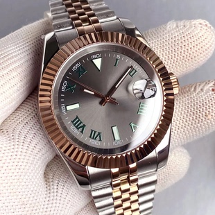 NH35玫瑰金灰绿萝日志机械自动手表36mm 39mm男生腕表蓝宝石