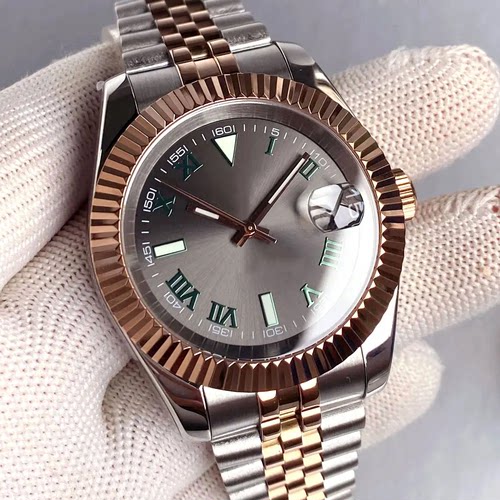 NH35玫瑰金灰绿萝日志机械自动手表36mm 39mm男生腕表蓝宝石