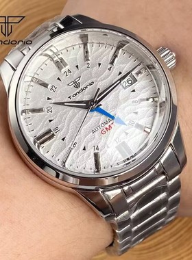 NH34 GMT优雅gs 不锈钢机械表男士200M潜水腕表圆顶蓝宝石玻璃