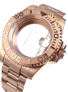 ETA2824 NH35 玫金表壳水鬼40mm防水壳200米蓝宝石微调扣钢带