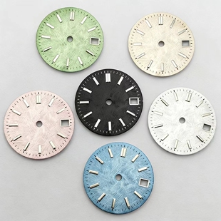 28.5mm表盘NH34 NH35纹理字面无标日历窗3.8/3点位针脚