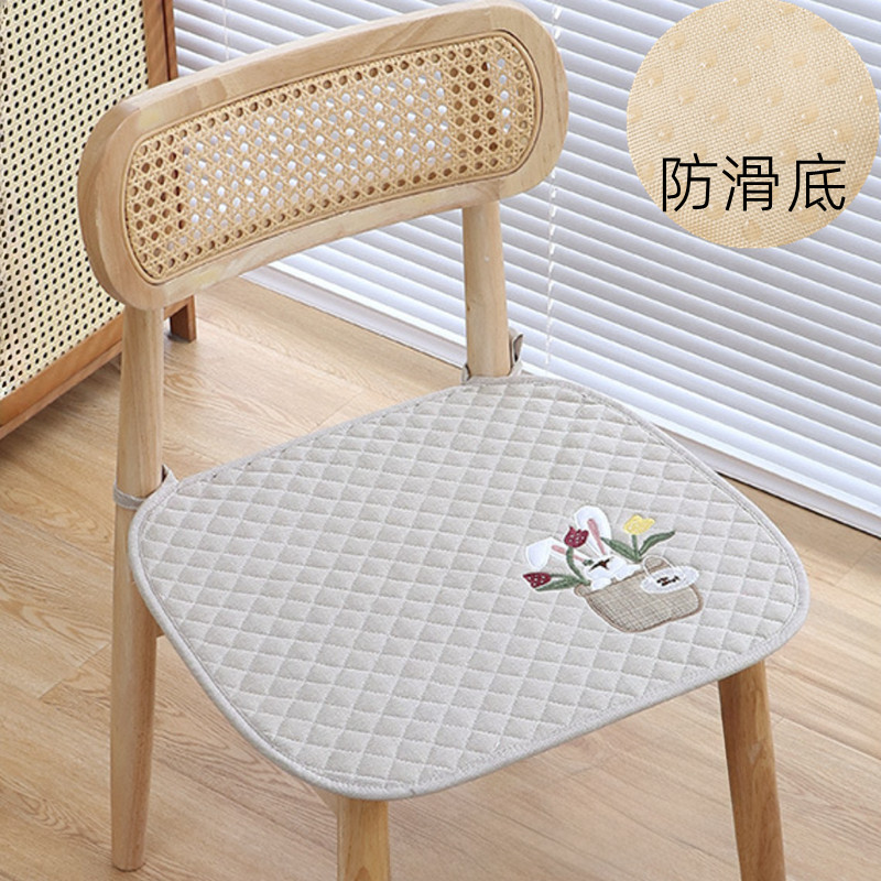 2026四季棉麻夹棉加厚防滑底椅子坐垫折叠牛角餐桌实木板凳套罩座,居家布艺,椅套/椅垫,淘宝优惠券,粉丝福利购,淘宝优惠卷