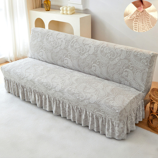 2025高级感加厚折叠沙发床套罩全包通用保护美式梳化巾两用无扶手