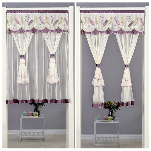 免打孔门帘半帘隔断遮挡卧室厨房