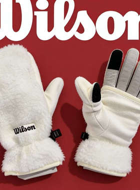 支持鉴定wilson威尔胜男女运动双层保暖手套59W253006NGL03