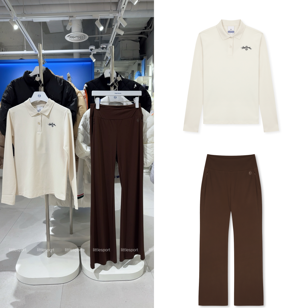 支持鉴定Sergio Tacchini女网球Polo衫紧身裤经典运休闲轻盈套装