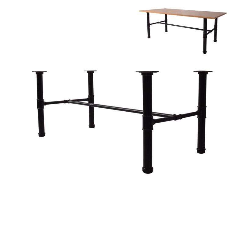 加粗加厚美式工业风格复古铁艺水管管道大板办公餐桌桌腿茶几腿脚