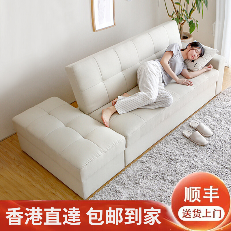 【香港包邮】客厅小户型布艺沙发双人收纳两用多功能可Z储物梳化