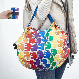 旅行单肩女环保购物袋小巧可折叠收纳袋便携超市买菜包手提大容量