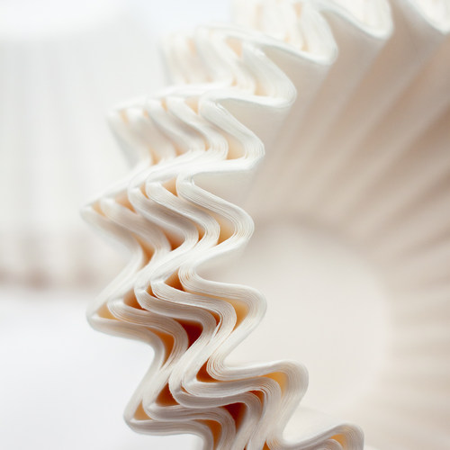 素止 蛋糕杯滤纸咖啡滤纸手冲origami折纸滤杯波纹过滤纸185/155