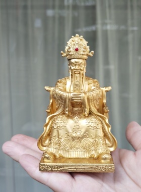 民族风藏传密宗黄铜龙王广济五爷三寸10公分佛像家居摆件佛堂寺庙