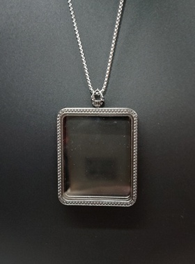 尼泊尔防古铜方形唐卡盒高档手绘唐卡画专用壳男女款个性吊坠挂饰