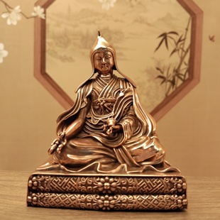 藏传密宗紫铜10公分加李多杰像居家摆件密宗家居佛像办公客厅供