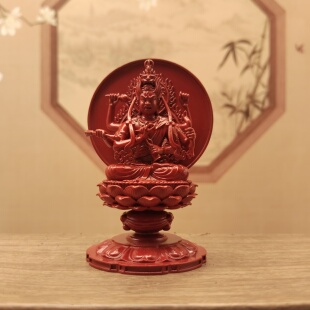 藏传密宗纯铜红色爱染明王8厘米随身小铜像佛堂寺庙家居摆件佛堂