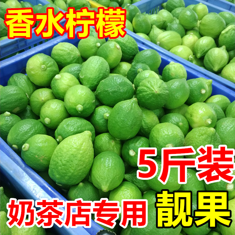 香水柠檬新鲜5斤装咖啡奶茶店柠檬膏专用水果无籽四季青柠檬包邮-封面