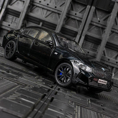 新款 众源兴仿真M320i合金车模摆件儿童声光转向玩具车3系轿车